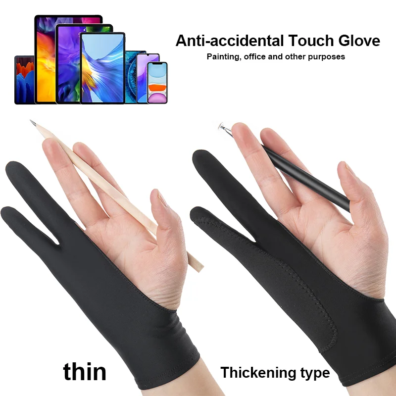 Drawing Glove Artist - Tekenhandschoenen met twee vingers Anti-touch schilderhandschoenen