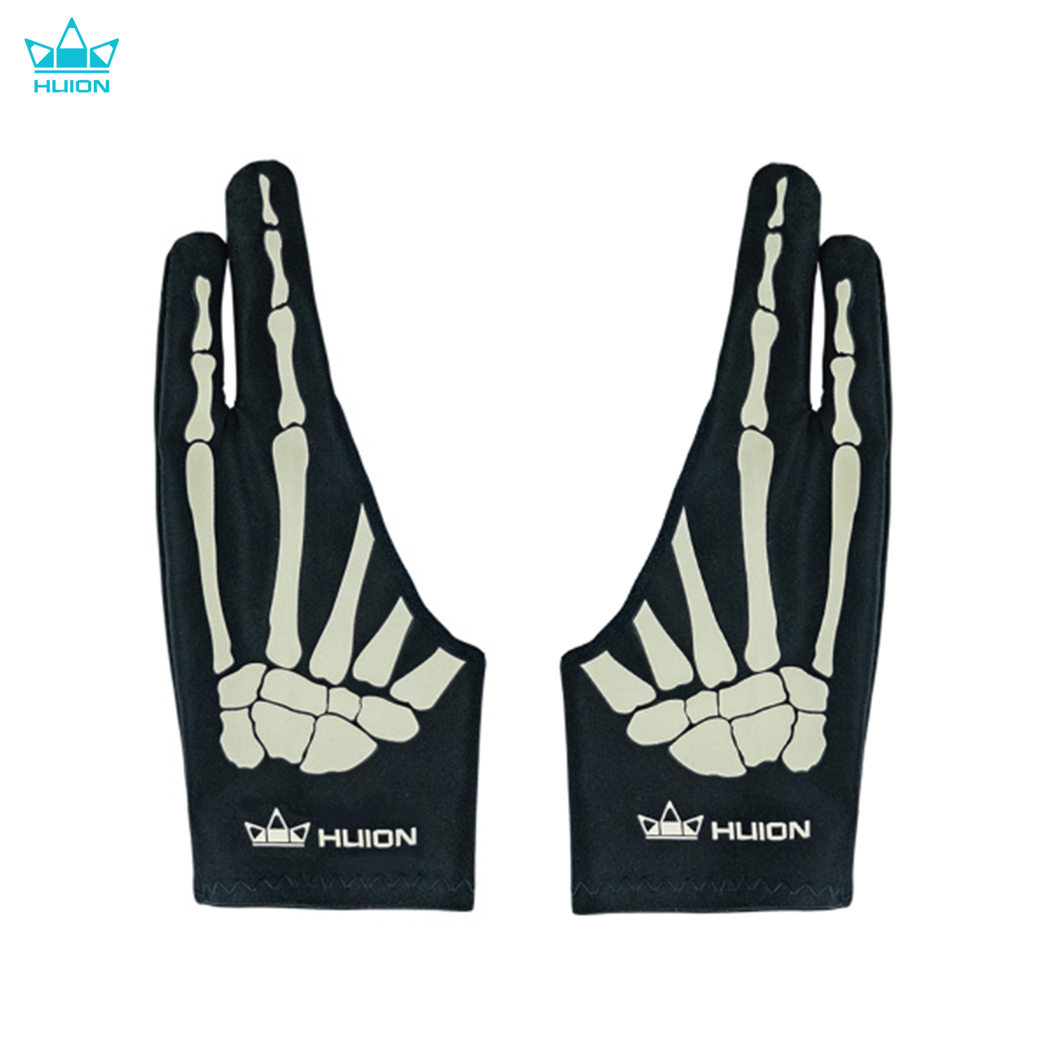 Drawing Glove Artist - Huion skelethandschoen Aangroeiwerende kunstenaarshandschoen met twee