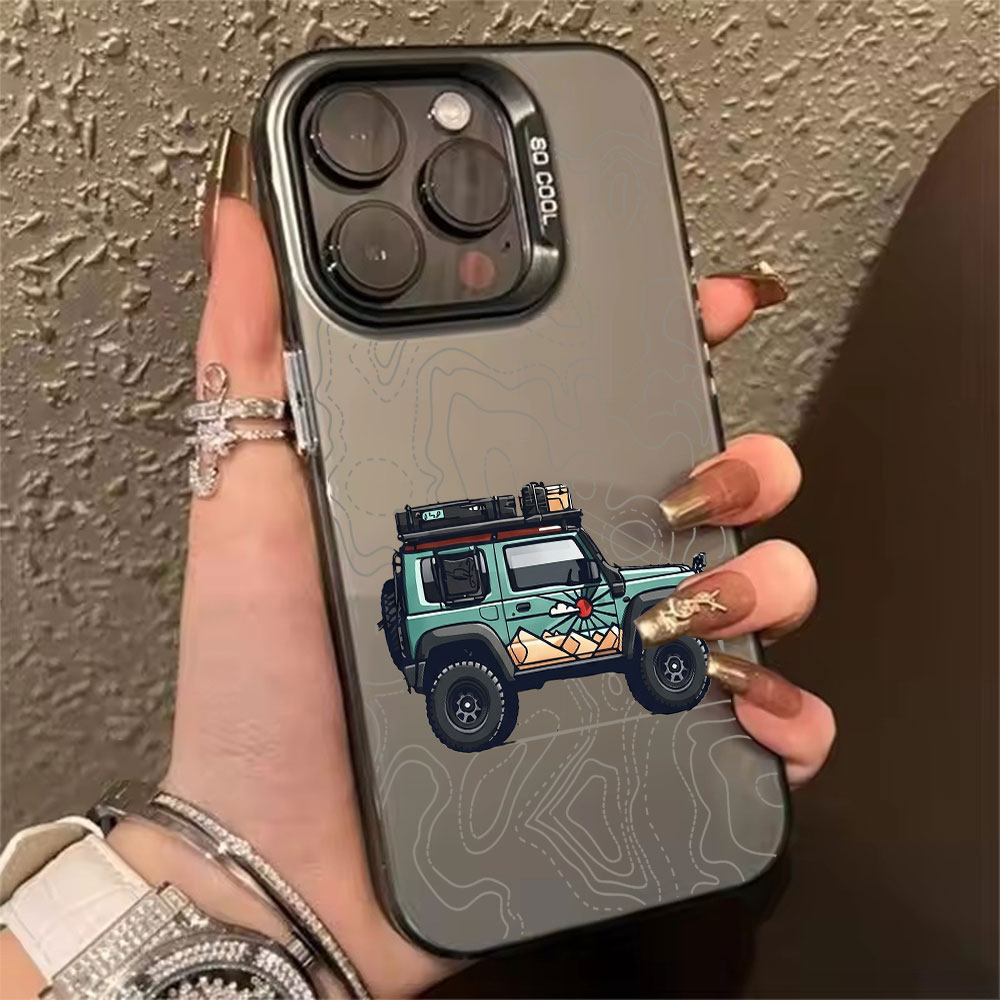 Apple Iphone 16 - Simpele autopatroon telefoonhoesje voor iPhone 17