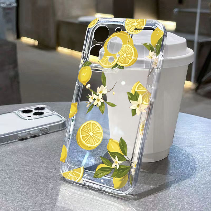 Samsung Galaxy S24 - Zomer Fruit Citroen Bloem Clear Telefoon
