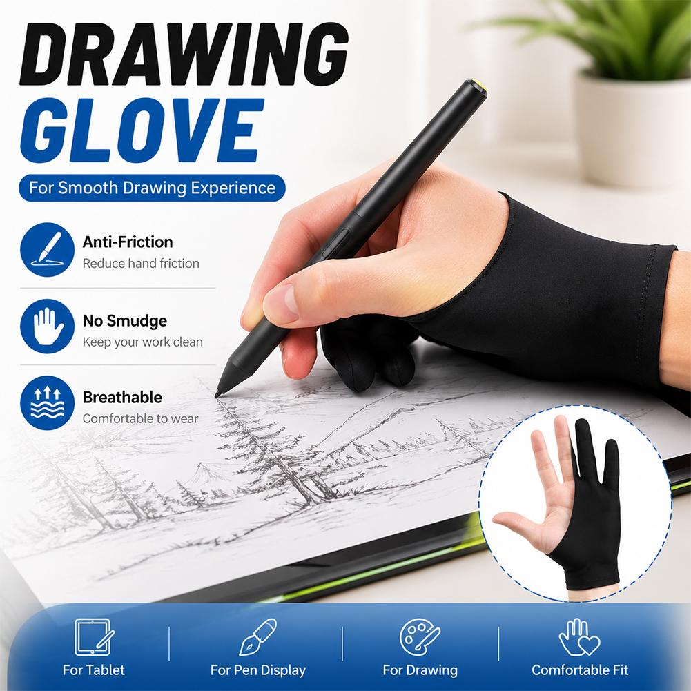 Drawing Glove Artist - Tekenhandschoen Anti-touchscreen Kunstenaarshandschoen Ademende elastische anti-fouling