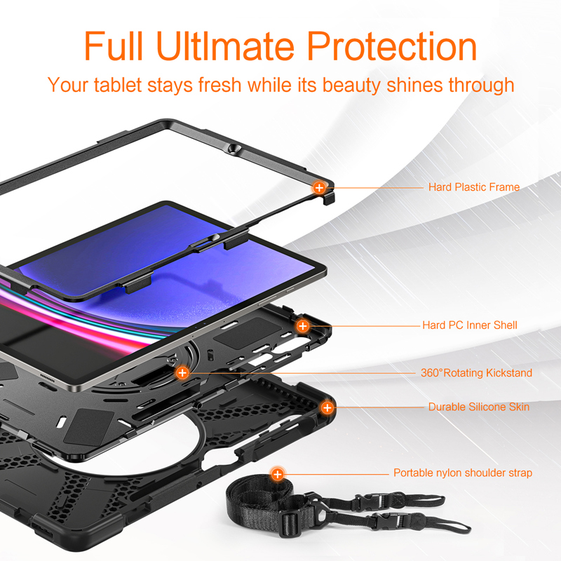 Zware Schokbestendige Case Voo - Samsung Tablet S9 Accessories recensie en prijs